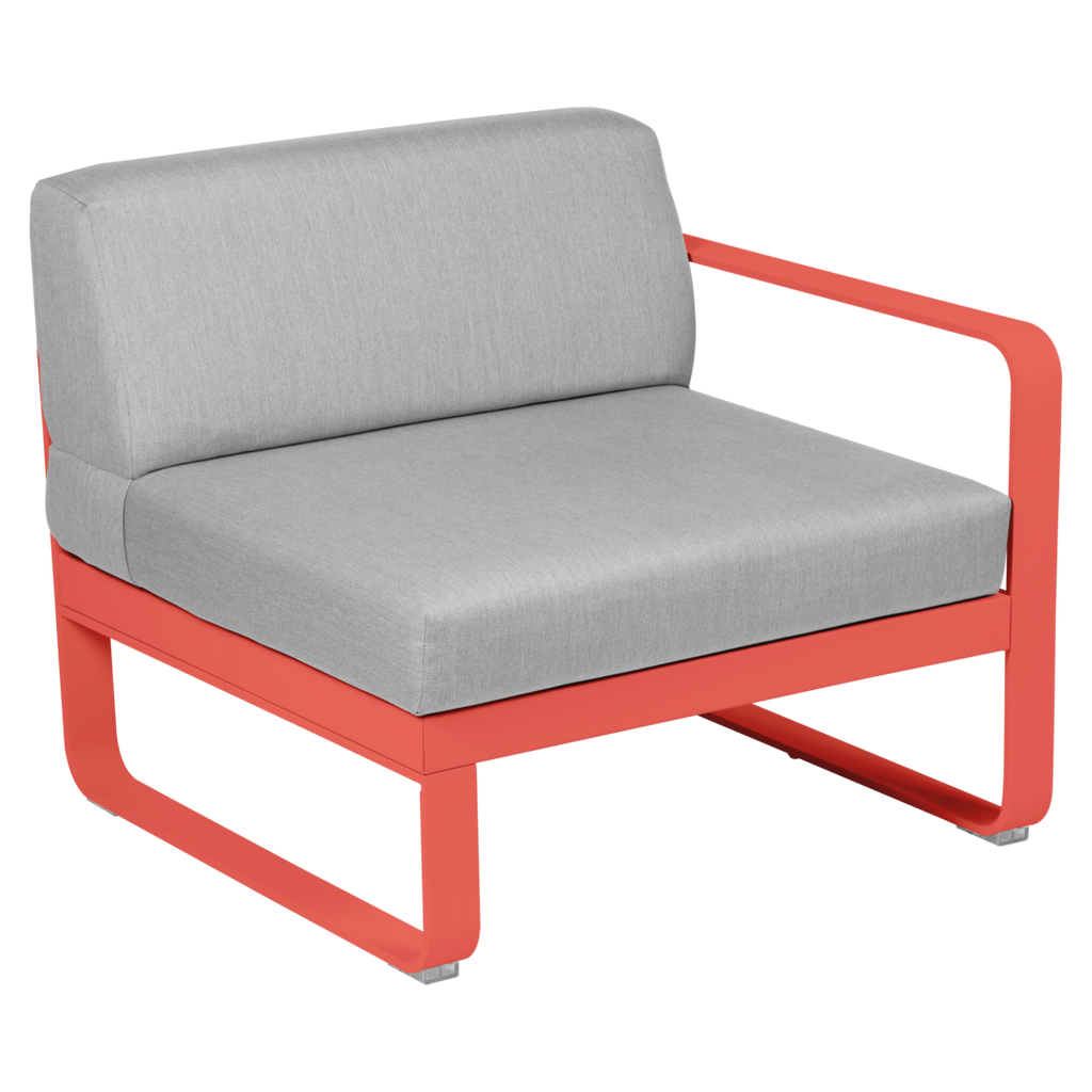 Fermob- Bellevie 1 Seater Right Module - Flannel Grey Cushions