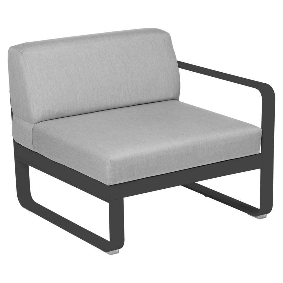 Fermob- Bellevie 1 Seater Right Module - Flannel Grey Cushions