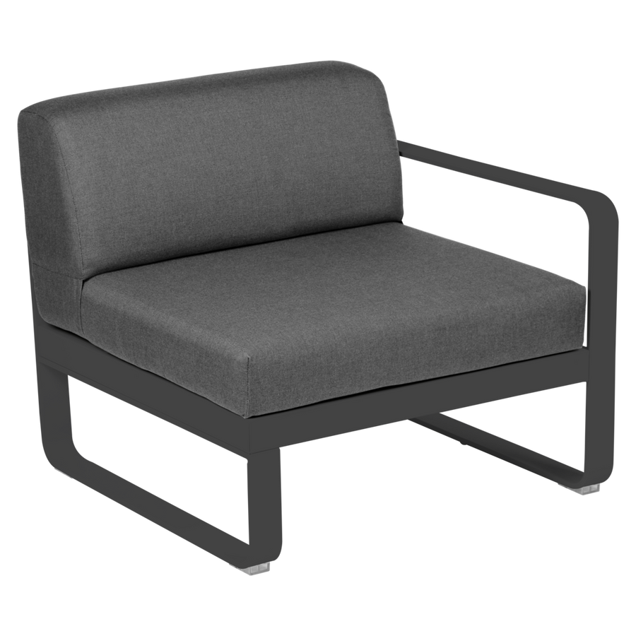 Fermob- Bellevie 1 Seater Right Module - Graphite Grey Cushions
