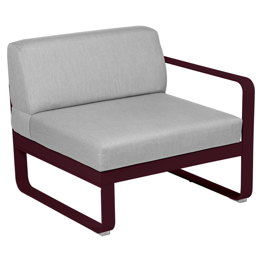 Fermob- Bellevie 1 Seater Right Module - Flannel Grey Cushions