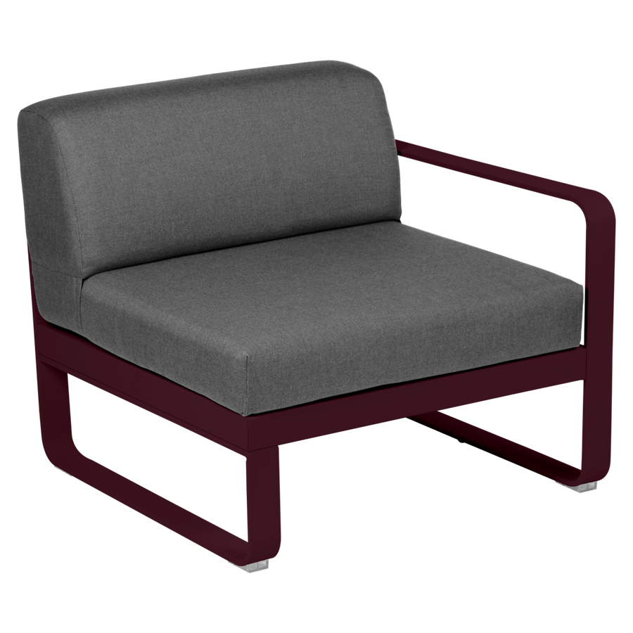 Fermob- Bellevie 1 Seater Right Module - Graphite Grey Cushions