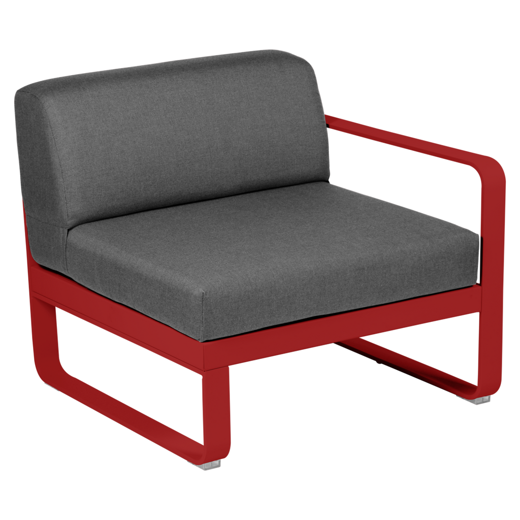 Fermob- Bellevie 1 Seater Right Module - Graphite Grey Cushions