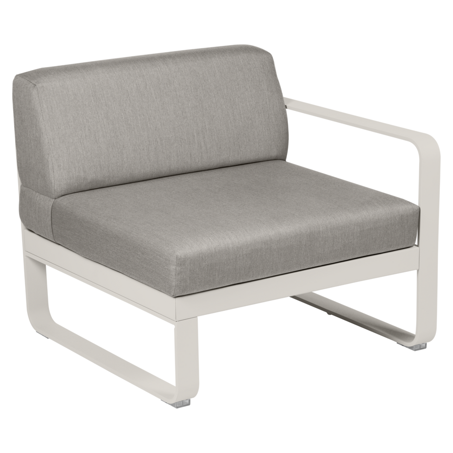Fermob- Bellevie 1 Seater Right Module - Grey Taupe Cushions