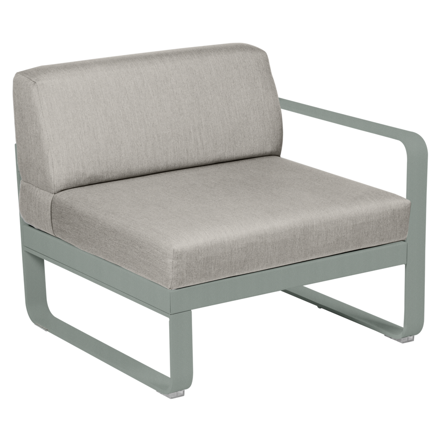 Fermob- Bellevie 1 Seater Right Module - Grey Taupe Cushions
