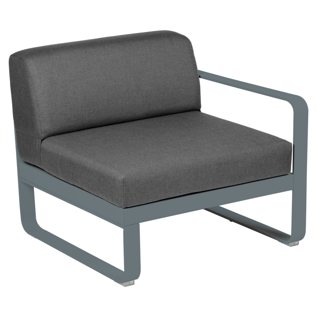 Fermob- Bellevie 1 Seater Right Module - Graphite Grey Cushions