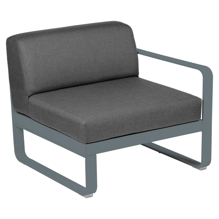 Fermob- Bellevie 1 Seater Right Module - Graphite Grey Cushions