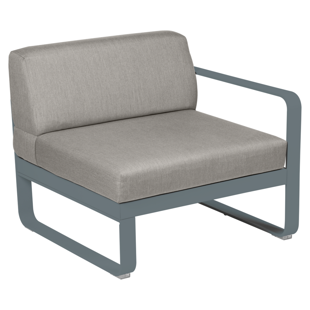 Fermob- Bellevie 1 Seater Right Module - Grey Taupe Cushions