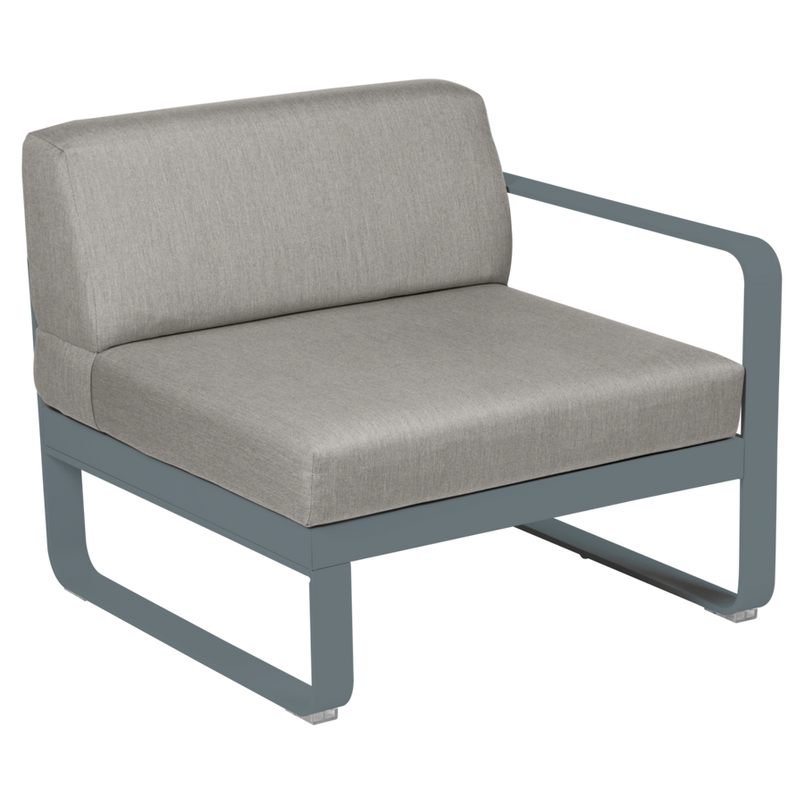 Fermob- Bellevie 1 Seater Right Module - Grey Taupe Cushions