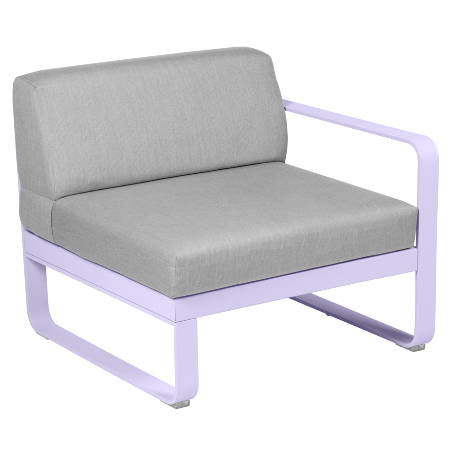 Fermob- Bellevie 1 Seater Right Module - Flannel Grey Cushions