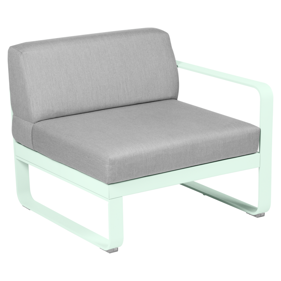 Fermob- Bellevie 1 Seater Right Module - Flannel Grey Cushions