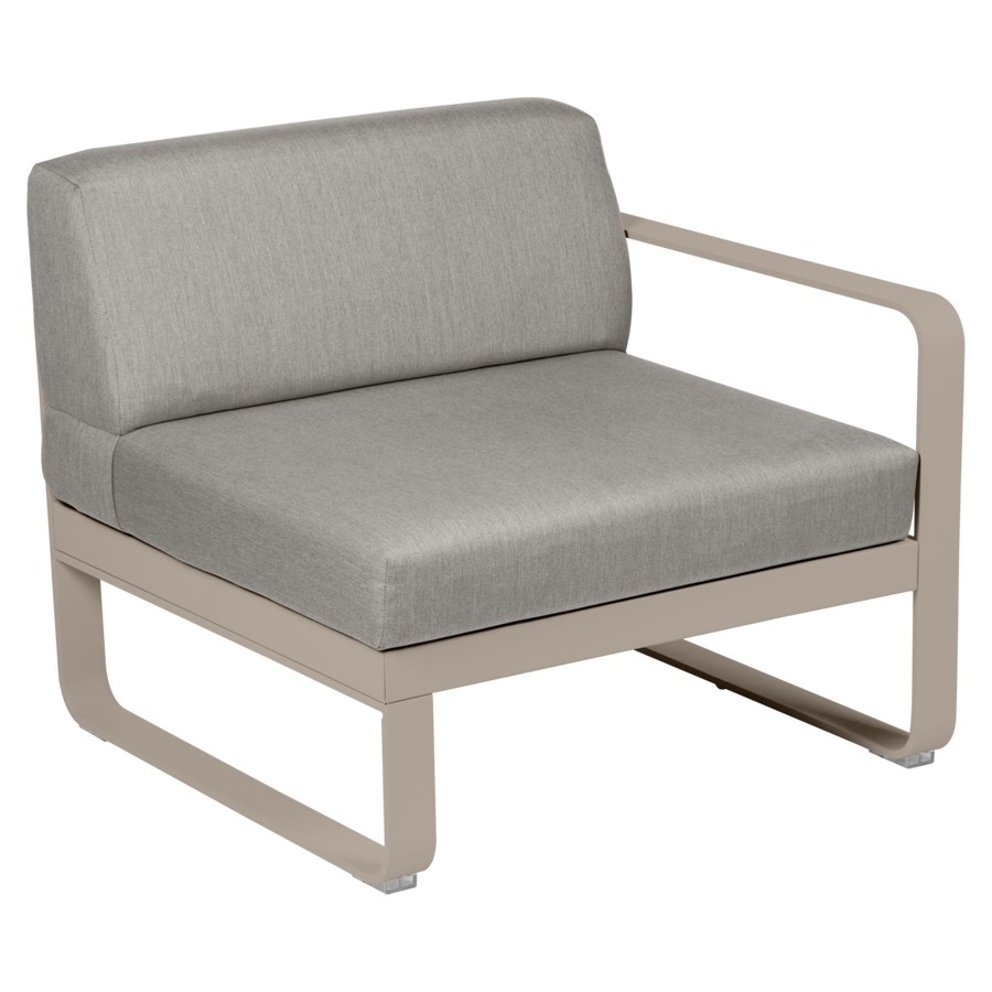 Fermob- Bellevie 1 Seater Right Module - Grey Taupe Cushions