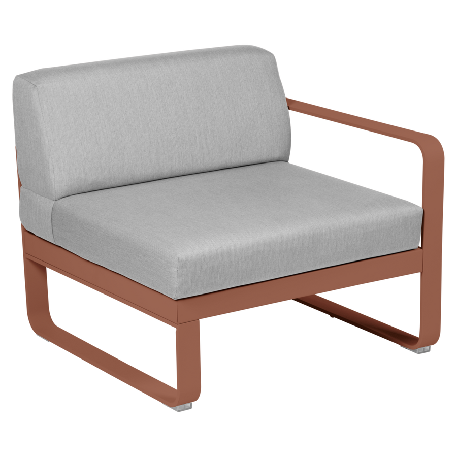 Fermob- Bellevie 1 Seater Right Module - Flannel Grey Cushions