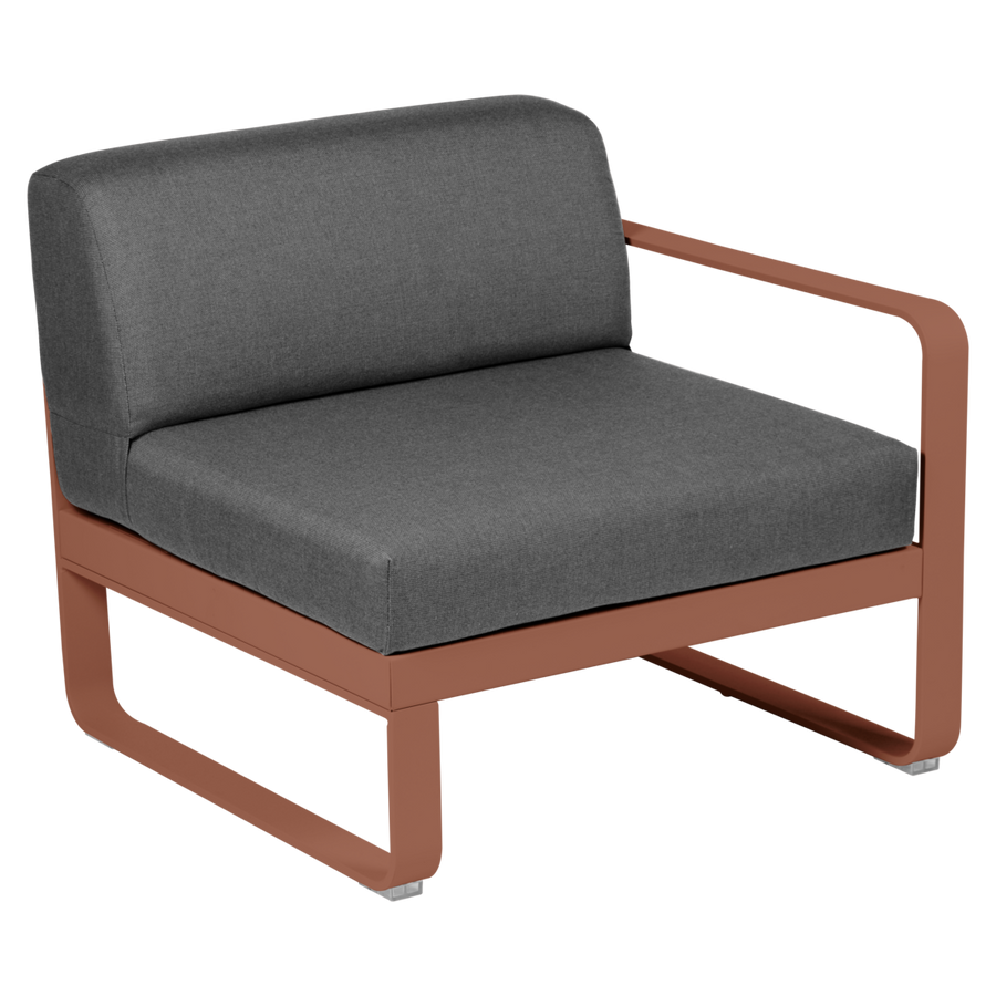Fermob- Bellevie 1 Seater Right Module - Graphite Grey Cushions