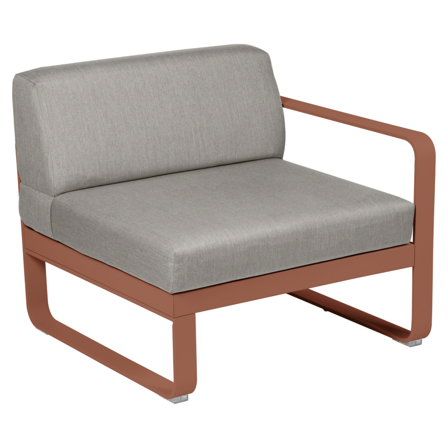 Fermob- Bellevie 1 Seater Right Module - Grey Taupe Cushions