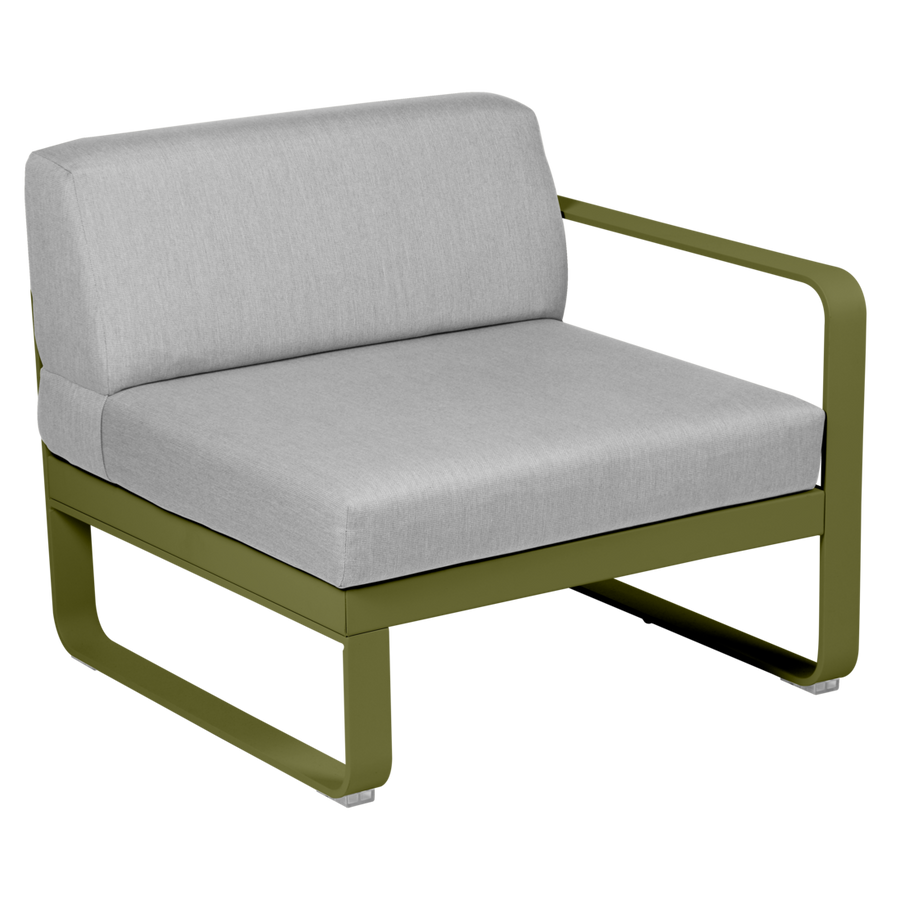Fermob- Bellevie 1 Seater Right Module - Flannel Grey Cushions