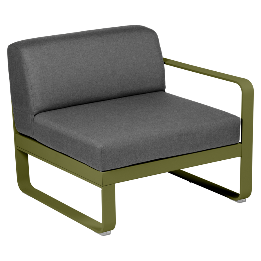 Fermob- Bellevie 1 Seater Right Module - Graphite Grey Cushions