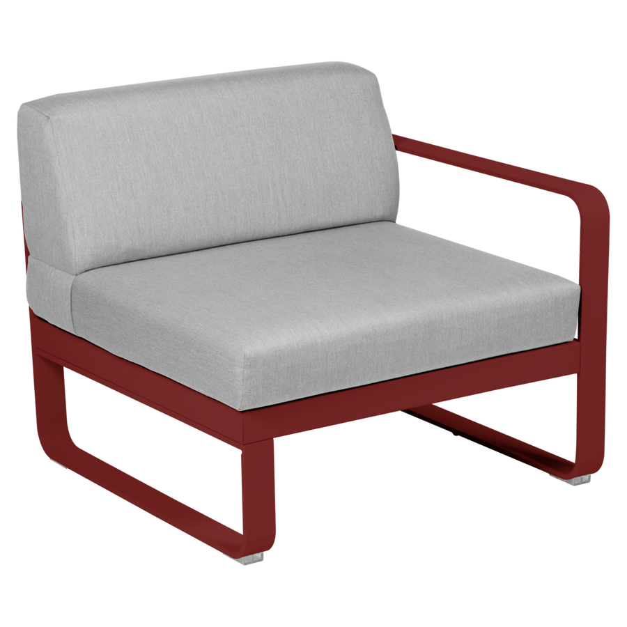Fermob- Bellevie 1 Seater Right Module - Flannel Grey Cushions