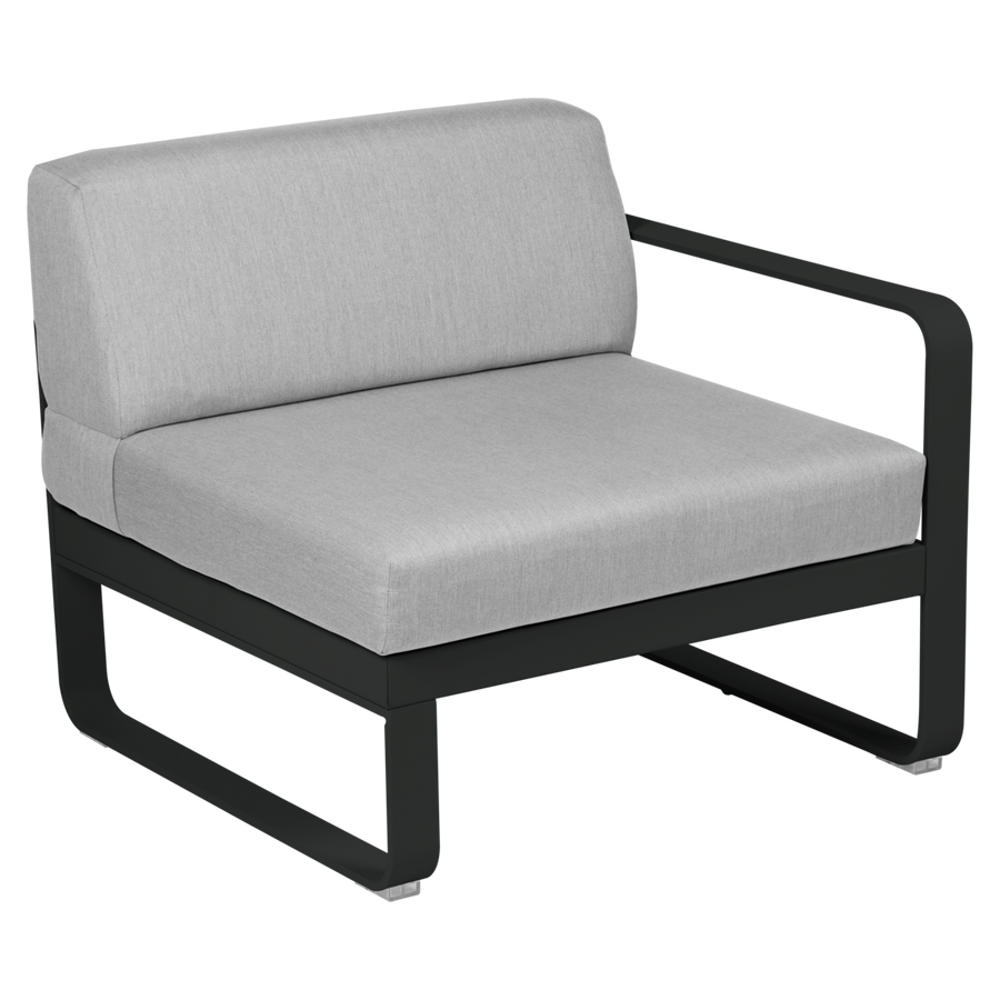 Fermob- Bellevie 1 Seater Right Module - Flannel Grey Cushions