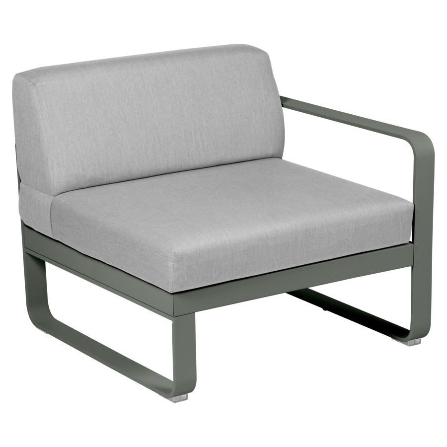 Fermob- Bellevie 1 Seater Right Module - Flannel Grey Cushions