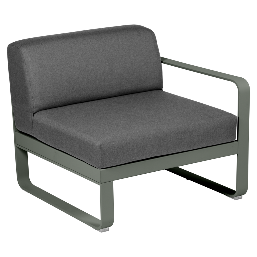 Fermob- Bellevie 1 Seater Right Module - Graphite Grey Cushions