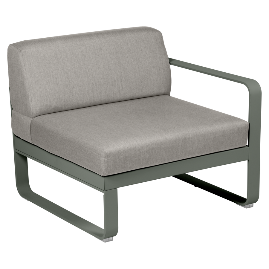 Fermob- Bellevie 1 Seater Right Module - Grey Taupe Cushions