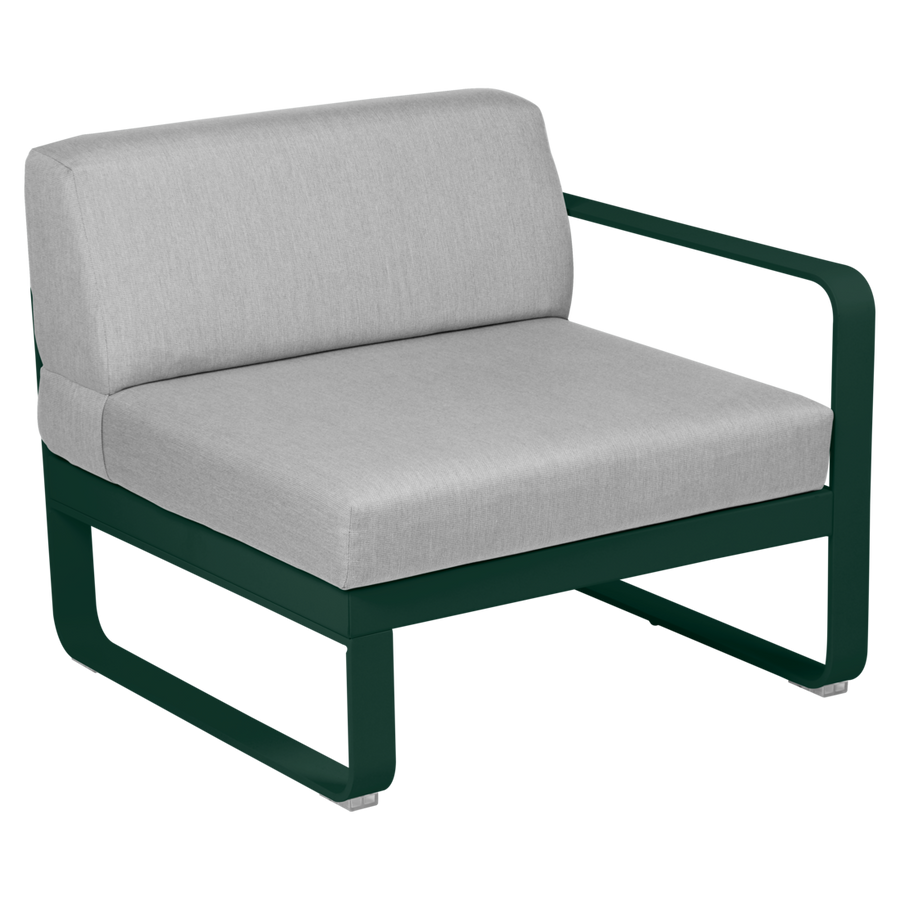 Fermob- Bellevie 1 Seater Right Module - Flannel Grey Cushions