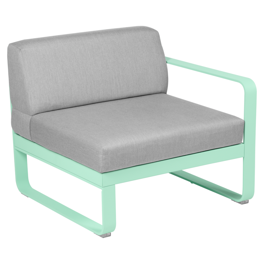 Fermob- Bellevie 1 Seater Right Module - Flannel Grey Cushions