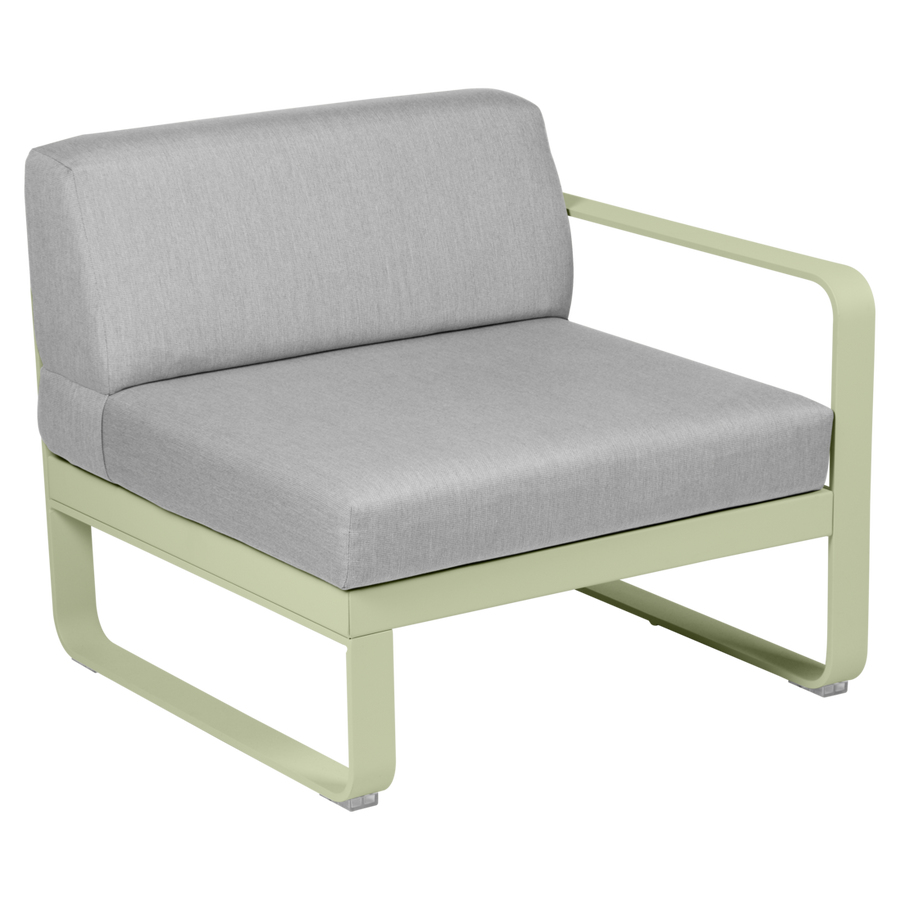 Fermob- Bellevie 1 Seater Right Module - Flannel Grey Cushions