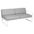 Fermob- Bellevie 2 Seater Right Module - Flannel Grey Cushions