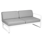 Fermob- Bellevie 2 Seater Right Module - Flannel Grey Cushions