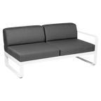 Fermob- Bellevie 2 Seater Right Module - Graphite Grey Cushions