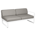 Fermob- Bellevie 2 Seater Right Module - Grey Taupe Cushions