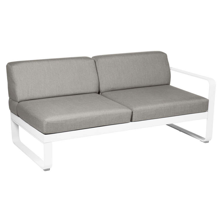 Fermob- Bellevie 2 Seater Right Module - Grey Taupe Cushions