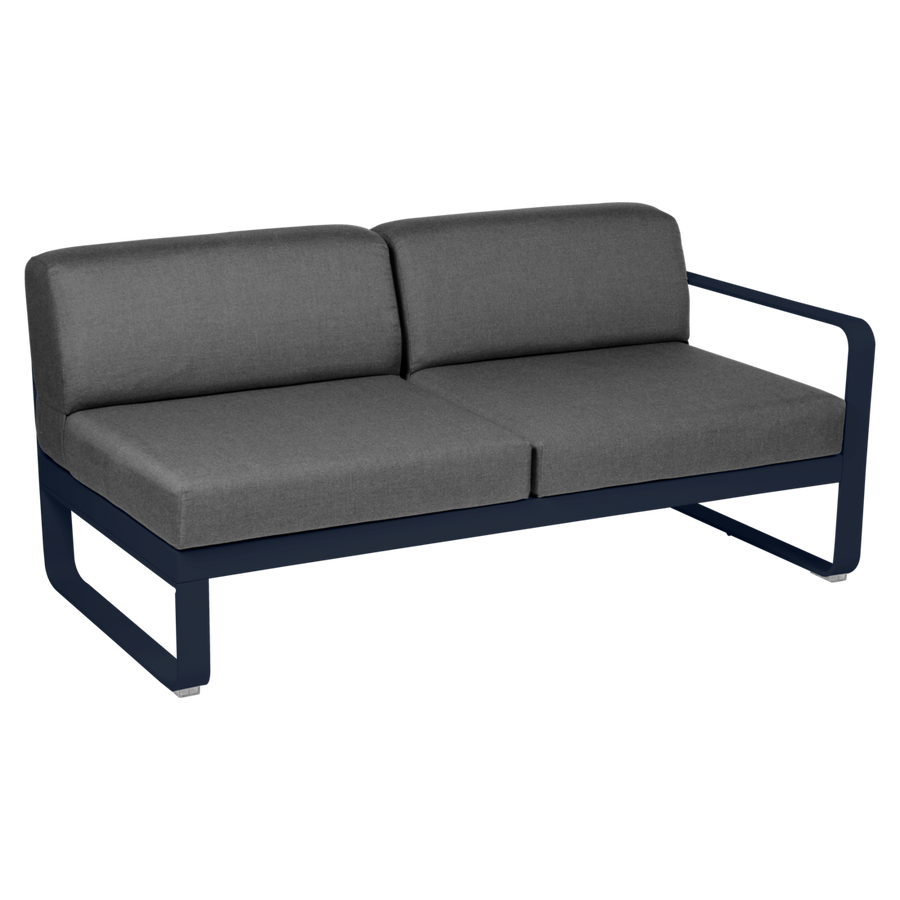 Fermob- Bellevie 2 Seater Right Module - Graphite Grey Cushions