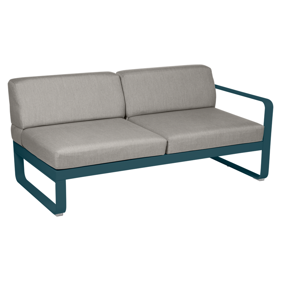 Fermob- Bellevie 2 Seater Right Module - Grey Taupe Cushions