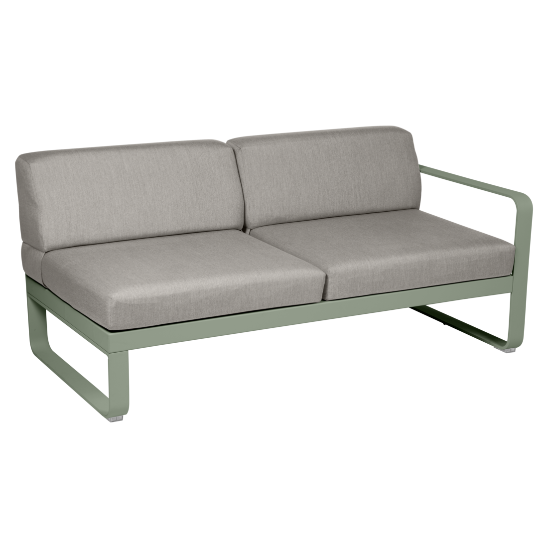 Fermob- Bellevie 2 Seater Right Module - Grey Taupe Cushions