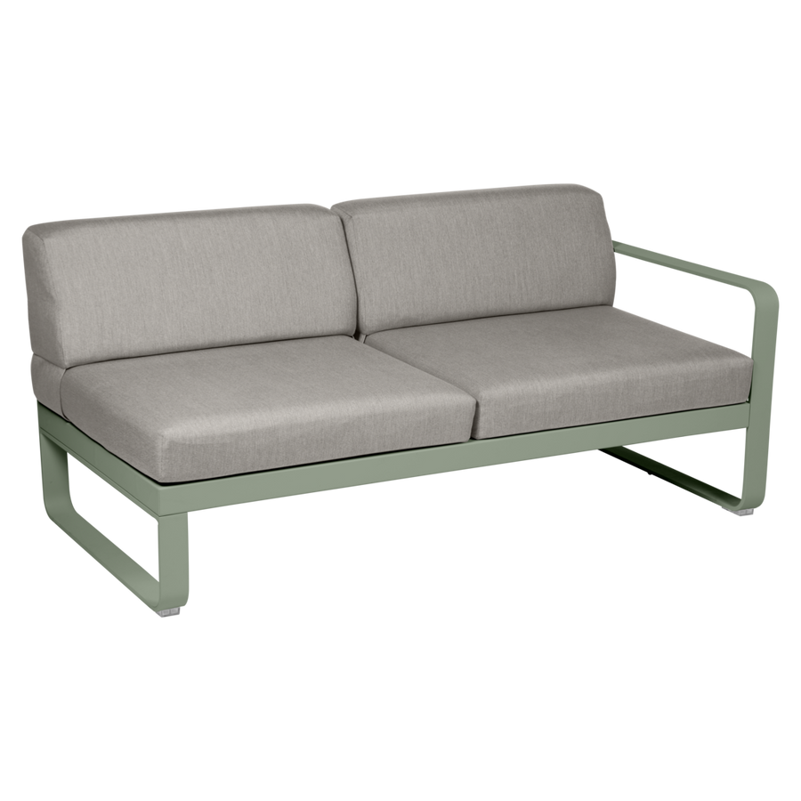 Fermob- Bellevie 2 Seater Right Module - Grey Taupe Cushions