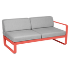 Fermob- Bellevie 2 Seater Right Module - Flannel Grey Cushions