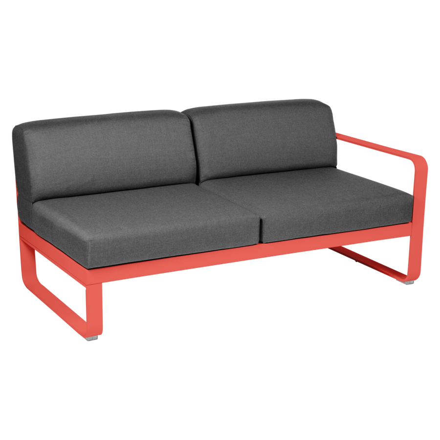 Fermob- Bellevie 2 Seater Right Module - Graphite Grey Cushions