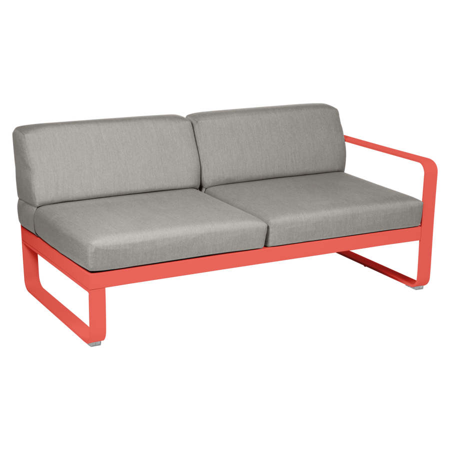Fermob- Bellevie 2 Seater Right Module - Grey Taupe Cushions