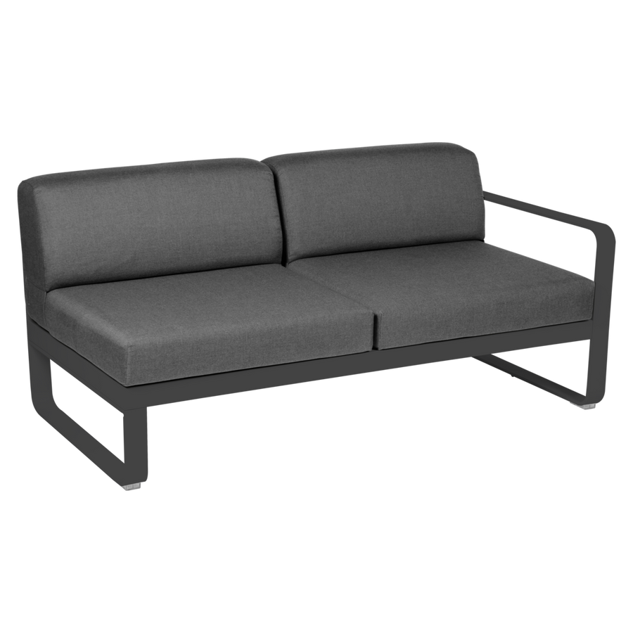 Fermob- Bellevie 2 Seater Right Module - Graphite Grey Cushions