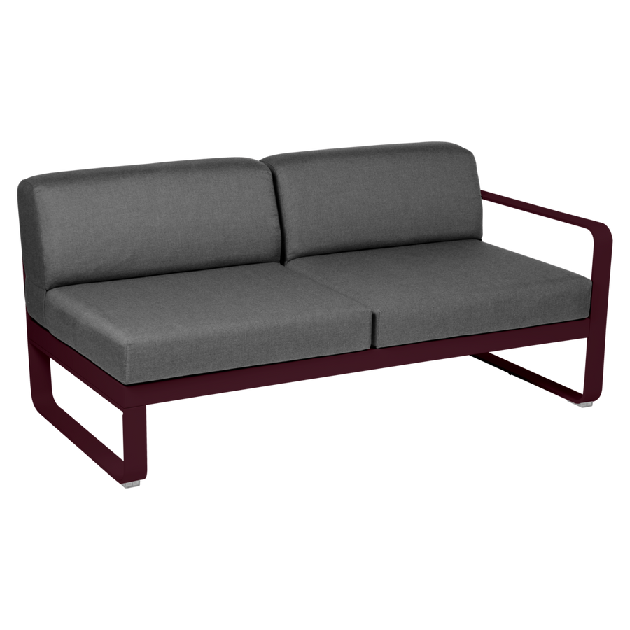 Fermob- Bellevie 2 Seater Right Module - Graphite Grey Cushions