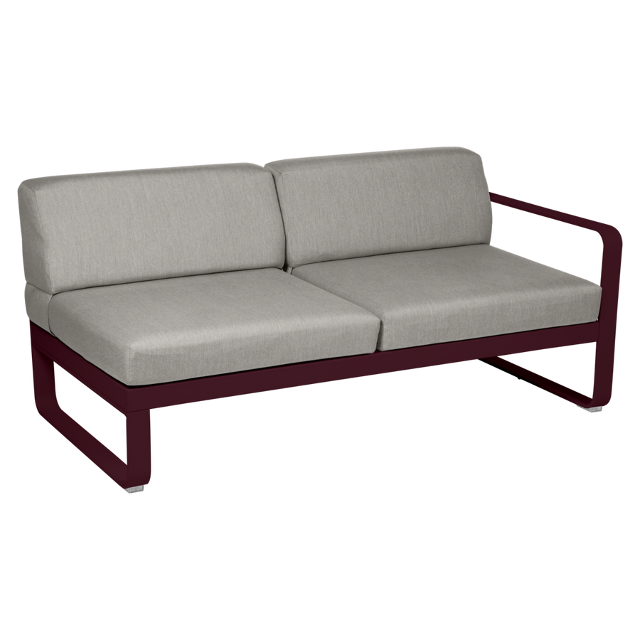 Fermob- Bellevie 2 Seater Right Module - Grey Taupe Cushions