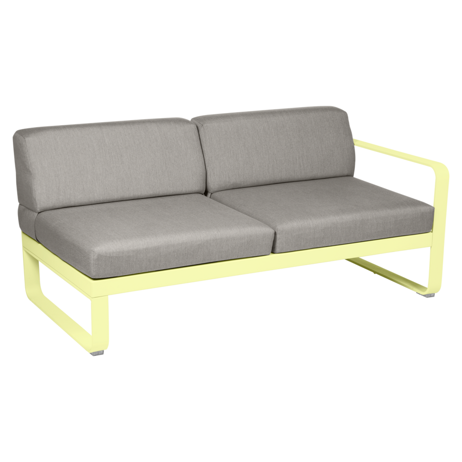 Fermob- Bellevie 2 Seater Right Module - Grey Taupe Cushions