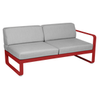 Fermob- Bellevie 2 Seater Right Module - Flannel Grey Cushions
