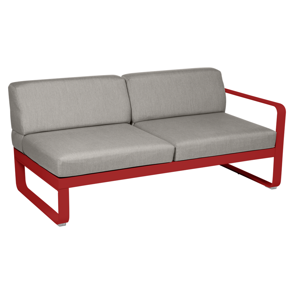 Fermob- Bellevie 2 Seater Right Module - Grey Taupe Cushions
