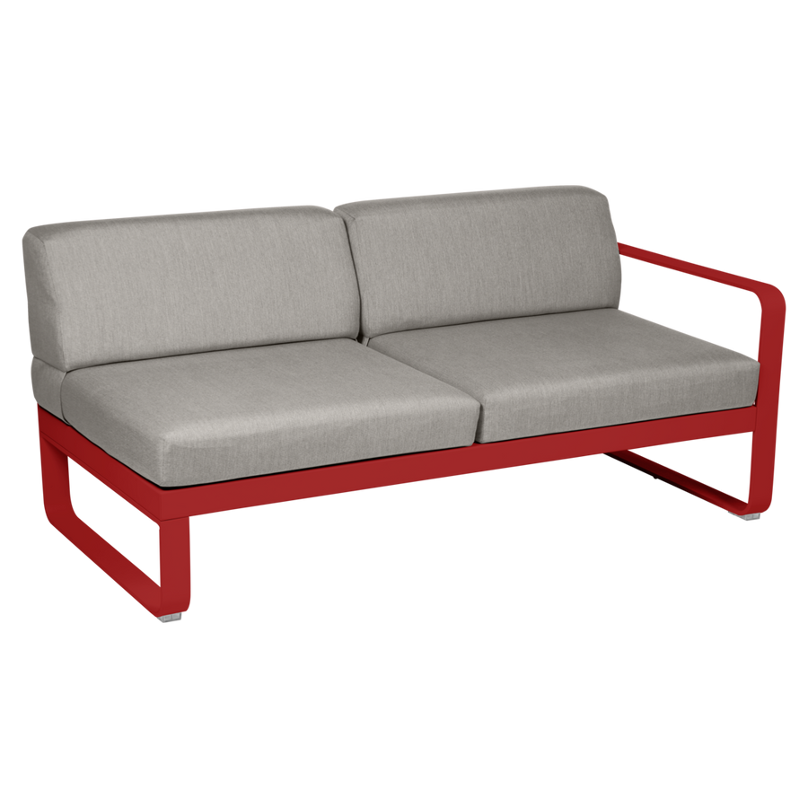 Fermob- Bellevie 2 Seater Right Module - Grey Taupe Cushions