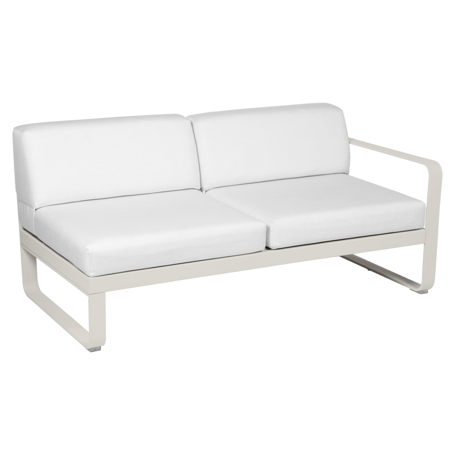 Fermob- Bellevie 2 Seater Right Module - Off White Cushions