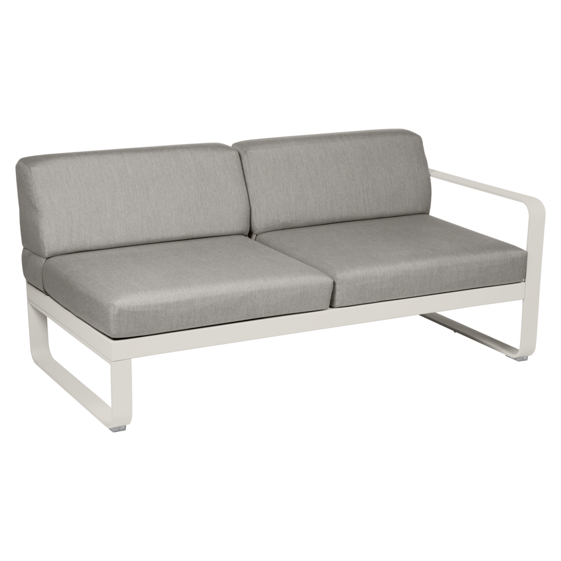 Fermob- Bellevie 2 Seater Right Module - Grey Taupe Cushions