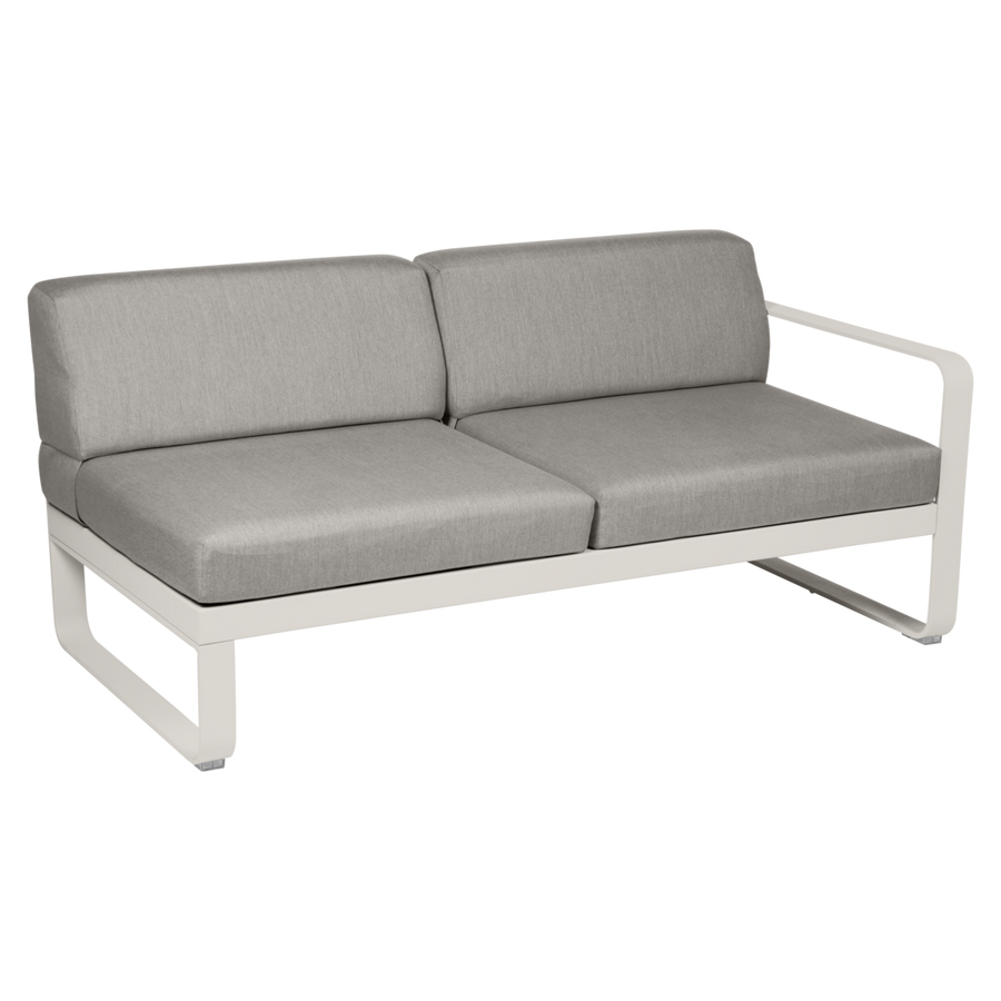 Fermob- Bellevie 2 Seater Right Module - Grey Taupe Cushions
